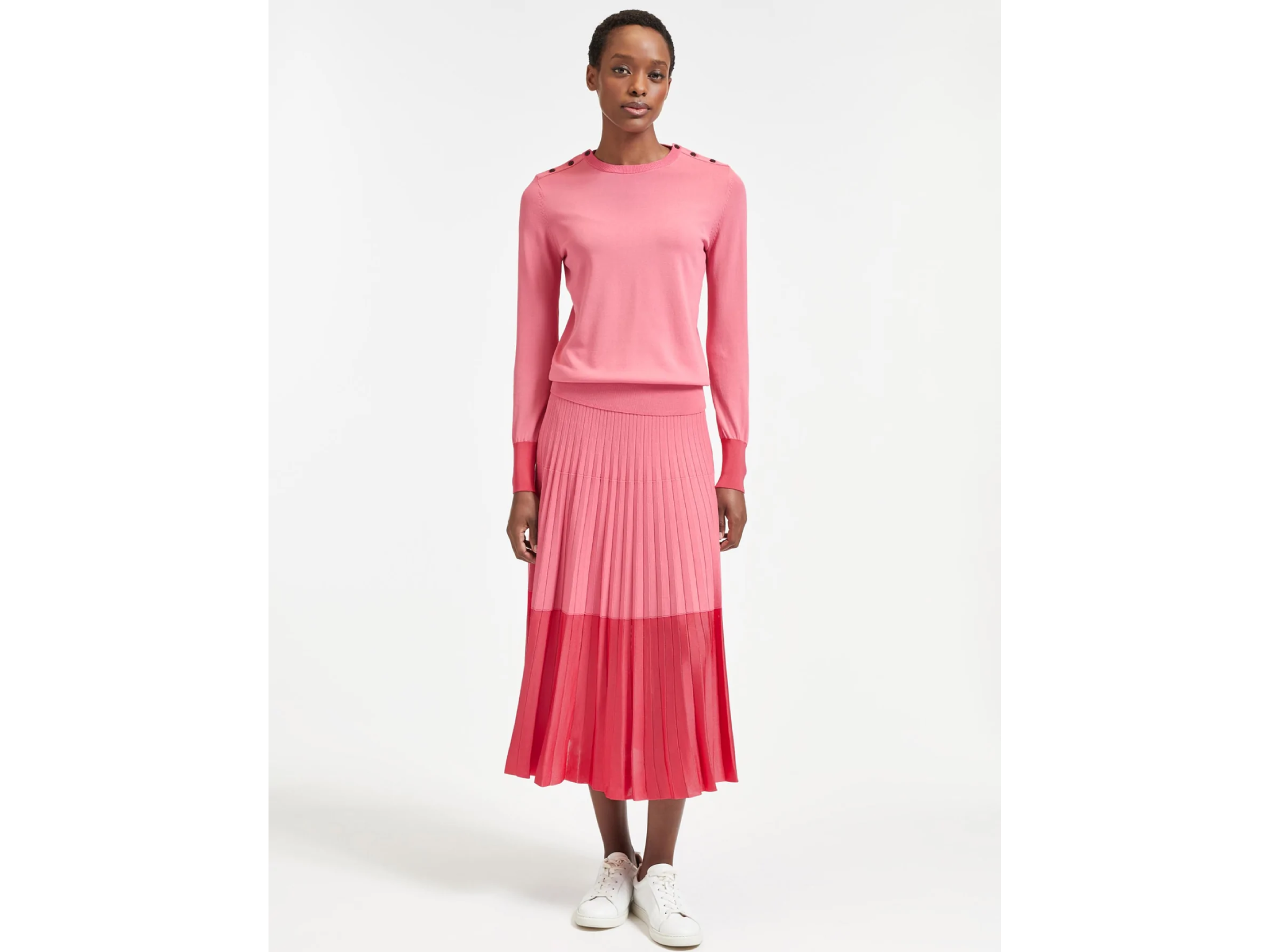 Me and em pink discount pleated skirt